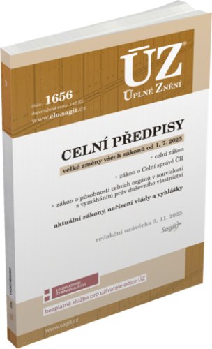 Celní předpisy - ÚZ č. 1656