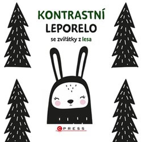 Kontrastní leporelo se zvířátky z lesa