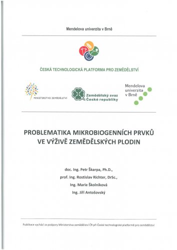 Problematika mikrobiogenních živin ve výživě zemědělských plodin