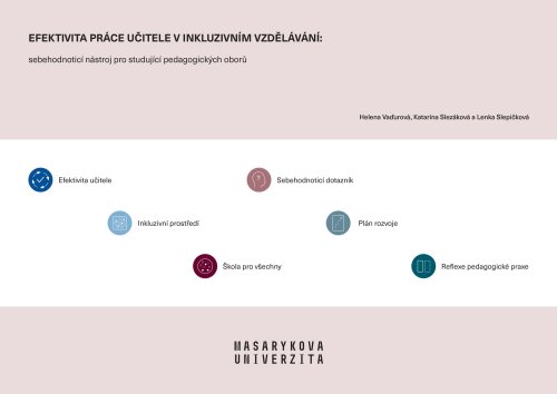 Efektivita práce učitele v inkluzivním vzdělávání: sebehodnoticí nástroj pro studující pedagogických odborů