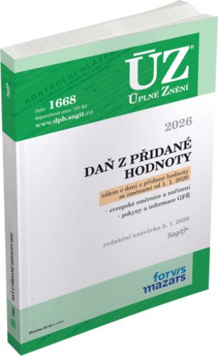 Daň z přidané hodnoty 2026 - ÚZ č. 1668