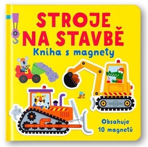 Stroje na stavbě Kniha s magnety