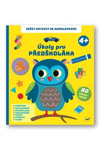 Sešit aktivit se samolepkami Úkoly pro předškoláka 4+