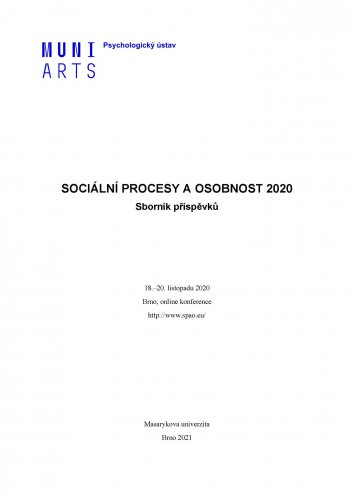 Sociální procesy a osobnost 2020