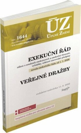 Exekuční řád, veřejné dražby - ÚZ č. 1644