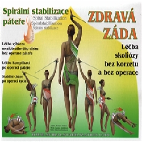 Zdravá záda - Cvičební Set, spirální stabilizace páteře (kniha Zdravá záda, CD, cvičební lano)