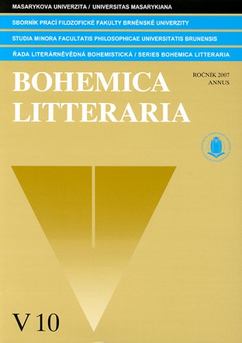 SPFFBU V 10 řada literárněvědná bohemistická