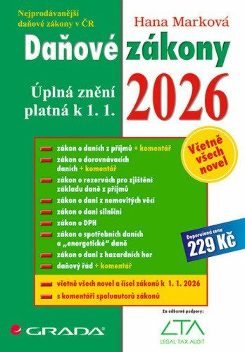 Daňové zákony 2026 - Úplná znění k 1. 1. 2026