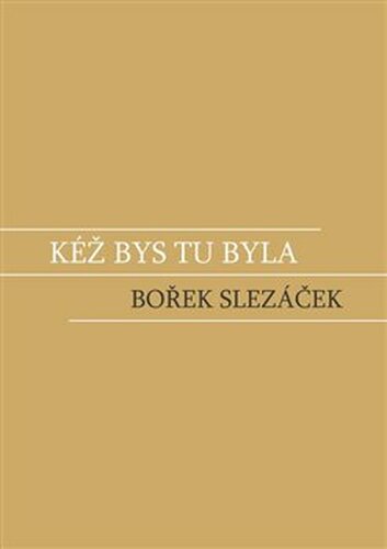 Kéž bys tu byla - Bořek Slezáček