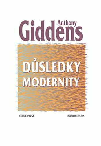 Důsledky modernity - Anthony Giddens
