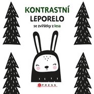 Kontrastní leporelo se zvířátky z lesa