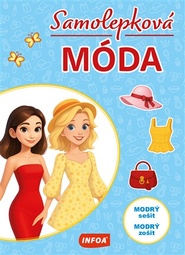 Samolepková móda - modrý sešit