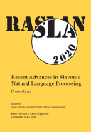 RASLAN 2020 Recent Advances in Slavonic Natural Language Processing