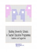 Building University Schools in Teacher Education Programmes