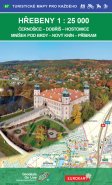 Hřebeny 1:25 000, turistická, cykloturistická a lyžařská mapa