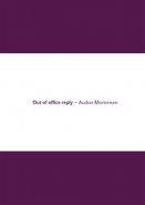 Out of office reply - Audun Mortensen