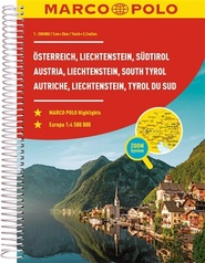 Rakousko, Lichtenštejnsko, Jižní Tyrolsko: autoatlas - Marco Polo