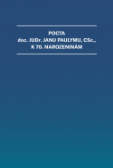 Pocta doc. JUDr. Janu Paulymu, CSc., k 70. narozeninám